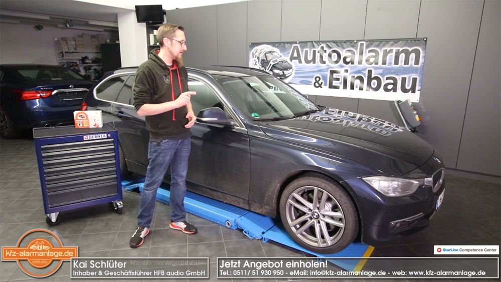 BMW 3er F31 mit Alarmanlage gegen Diebstahl gesichert