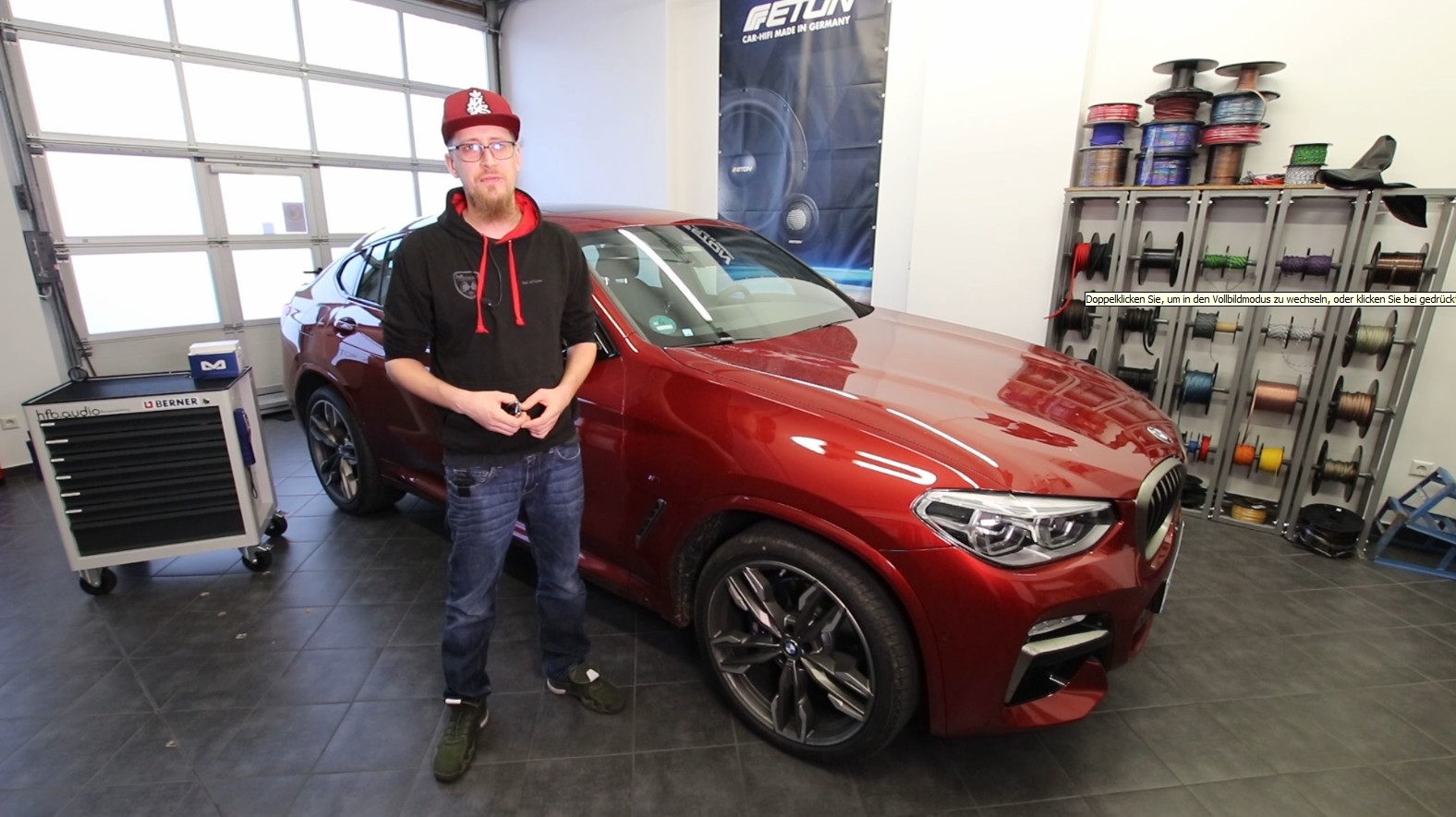 Verbau einer Alarmanlage zum Schutz vor Diebstahl in einen BMW X4 G02